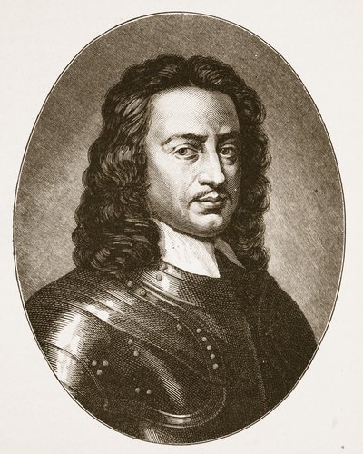 John Hampden, ilustração de "A Igreja da Inglaterra: uma história para o povo" por HDM Spence-Jones, pub. c.1910 (foto sépia) de Jacobus Houbraken