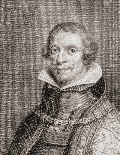 Rei Filipe IV de Espanha, Felipe IV, Retrato (gravura) de Jacobus Houbraken