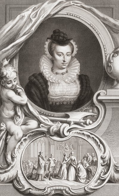 Maria, Rainha da Escócia de Jacobus Houbraken