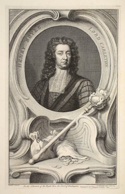 Retrato de Henry Boyle, Lord Carleton, ilustração de 