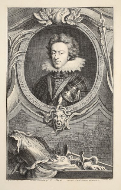 Retrato de Henry, príncipe de Gales, ilustração de &39;cabeças de ilustres pessoas da Grã-Bretanha&39;, pub. de Knapton, Londres, 1742 de Jacobus Houbraken