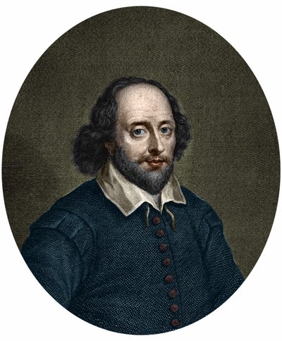 Retrato de William Shakespeare (1564-1616), escritor inglês. Gravura de Jacobus Houbraken, 1747. de Jacobus Houbraken