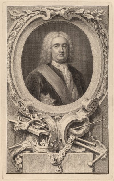Robert Walpole, 1º Conde de Orford de Jacobus Houbraken after Arthur Pond