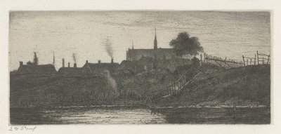 Vista de uma cidade de Jacobus Ludovicus Cornet