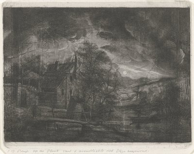Paisagem ao luar de Jacobus Ludovicus Cornet