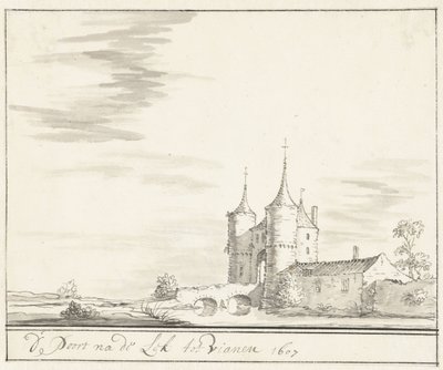 O portão do Lek em Vianen em 1607 de Jacobus Stellingwerff