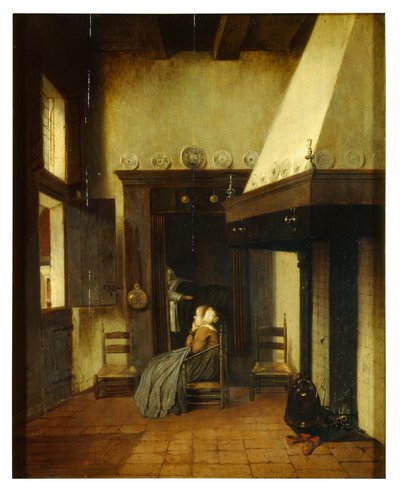 A Enfermeira (óleo sobre painel) de Jacobus Vrel or Frel