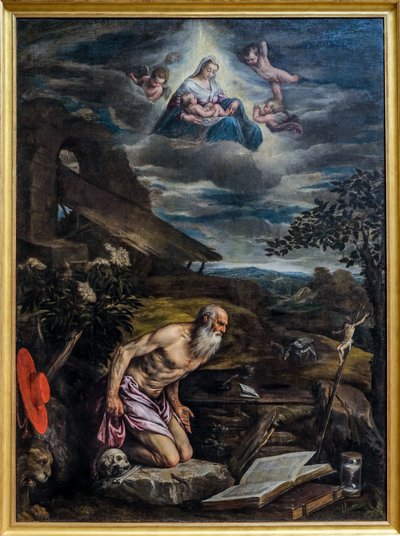 São Jerónimo no Deserto de Jacopo (1510-92) Bassano