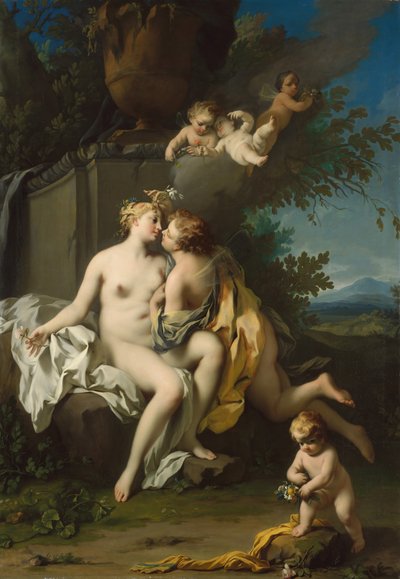 Flora e Zephyr, década de 1730. de Jacopo Amigoni