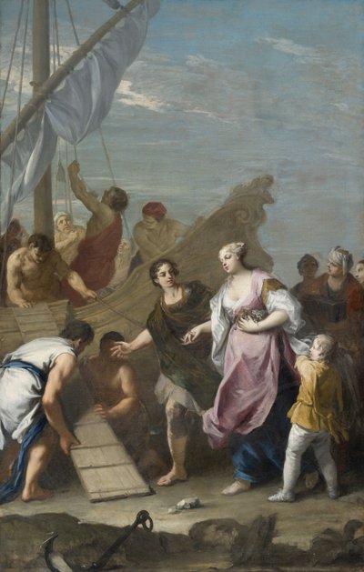 Guerra de Tróia: "" Rapto de "Helene" "- Embarque de Helena de Tróia por Amigoni, Jacopo de Jacopo Amigoni