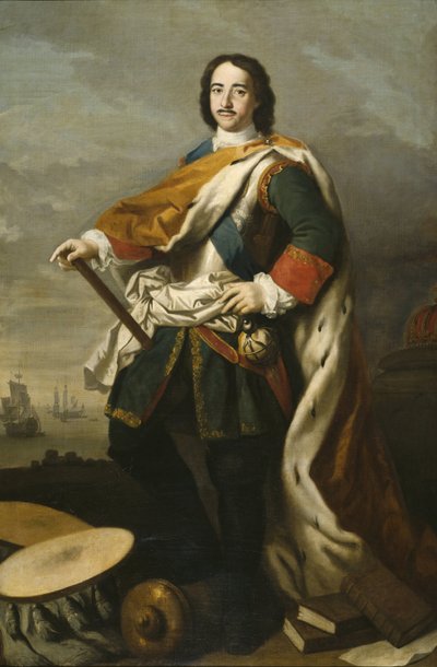Pierre I le Grand, czar de Russie - Retrato do Imperador Pedro I, o Grande (1672-1725), de Amigoni, Jacopo (1675-1752). Óleo sobre tela. Dimensão : 210x139 cm. Nationalmuseum Estocolmo de Jacopo Amigoni