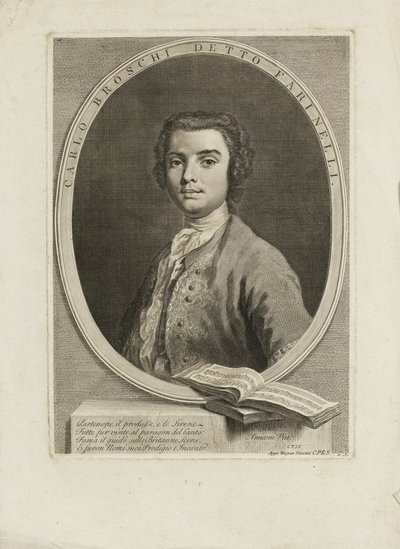 Retrato do cantor Farinelli Carlo Broschi 1705-1782, 1735 de Jacopo Amigoni