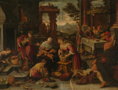 Lázaro e o Rico de Jacopo Bassano (copy after)