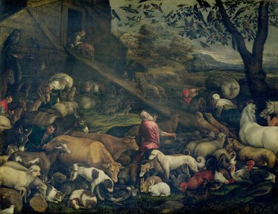 Animais que entram na arca de Jacopo Bassano