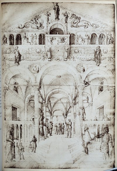 La flagellation du Christ Desenho em caneta e tinta de Jacopo Bellini (1400-1470) Sol do século XV. 0,42x0,28 m Paris, Musee du Louvre de Jacopo Bellini