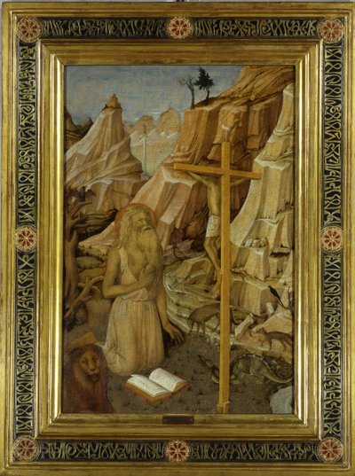 O penitente São Jerônimo no deserto, 1450. de Jacopo Bellini