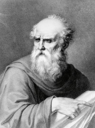 Retrato de Marcus Vitruvius Pollio conhecido como Vitruvius (século I a.C.), arquitecto e escritor romano, gravado por Jacopo Bernardi com base num desenho de Vincenzo Ray de Jacopo Bernardi