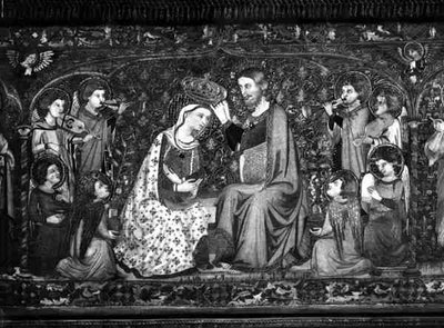 A Coroação da Virgem, um altar frontal de Jacopo Cambi