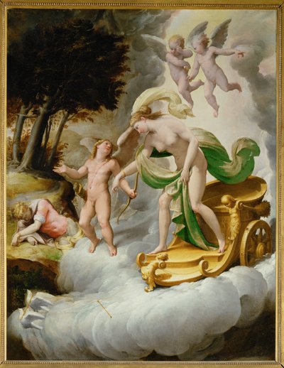 Vénus guiada por Amor até ao morto Adónis ... de Jacopo Ianguidi (1544 c.1573) Bertoia