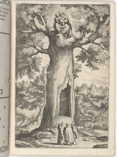Aparição da Virgem na Faia (Faggio dell apparizione della Vergine) [placa P] de Jacopo Ligozzi