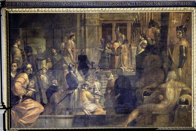 Cosimo I de Medici funda a Ordem de Santo Estêvão de Jacopo Ligozzi