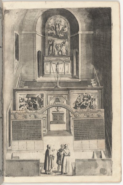 Interior da Igreja Menor [placa F] de Jacopo Ligozzi
