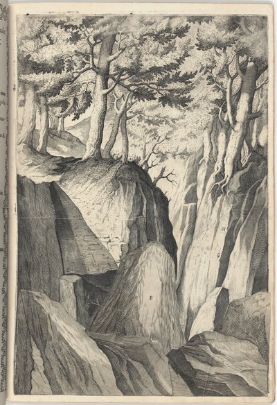 A Rocha Proeminente (Sasso spicco) [placa I] de Jacopo Ligozzi