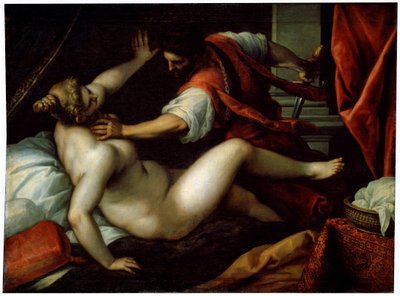 Tarquinius e Lucretia, XVI ou início do século XVII de Jacopo Palma