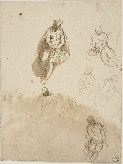Estudos para a Coroação de Espinhos de Jacopo Palma il Giovane