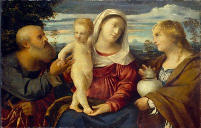 A Sagrada Família com Santa Maria Madalena, c1513-1514. de Jacopo Palma il Vecchio