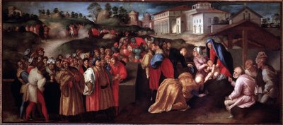 Adoração dos Reis Magos - Pintura de Jacopo Pontormo