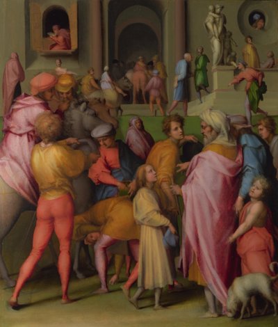 Joseph vendeu a Potifar de Cenas da História de Joseph, ca 1515 de Jacopo Pontormo