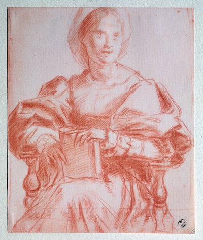 Senhora sentada - Desenho de Jacopo Pontormo