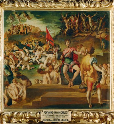 O martírio da Legião Tebana (pintura sobre madeira) de Jacopo Pontormo