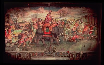 Hannibal cruzando os Alpes de Jacopo Ripanda