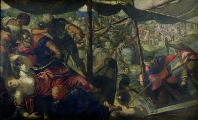 Batalha entre turcos e cristãos, c.158889 de Jacopo Robusti Tintoretto