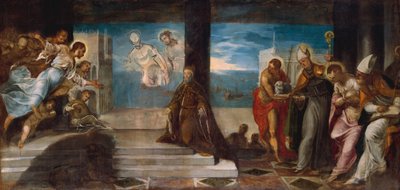 Doge Alvise Mocenigo apresentado ao Redentor, c.1577 de Jacopo Robusti Tintoretto