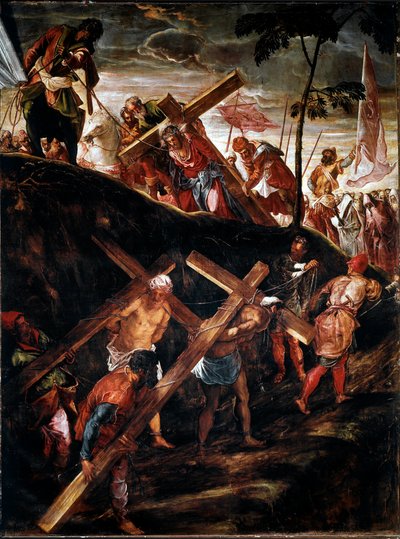 La Montee au Calvary (O Caminho da Cruz) (O Transporte da Cruz) Pintura de Jacopo Robusti dit le Tintoret (Tintoretto) (1518-1594) 1566-1567 Sol. 515x390 cm venise, scuola di san Rocco de Jacopo Robusti Tintoretto