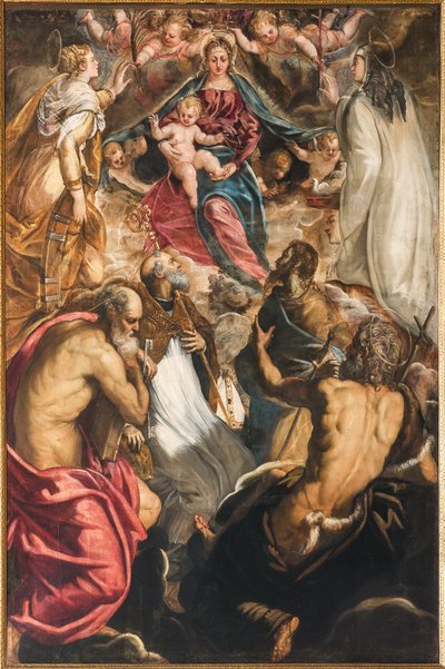 A Madonna com o Menino Jesus e os Santos de Jacopo Robusti Tintoretto