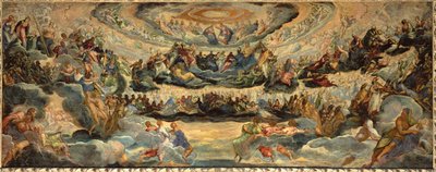 Paraíso, esboço para a Sala del Maggior Consiglio ... de Jacopo Robusti Tintoretto