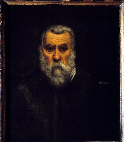 Auto-retrato. Pintura de Jacopo Robusti detto Tintoretto (O Tintoret de Jacopo Robusti Tintoretto