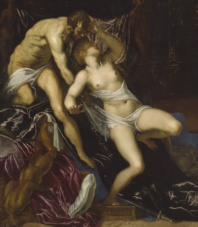 Tarquin e Lucretia, c.1578-80 (óleo sobre tela) de Jacopo Robusti Tintoretto