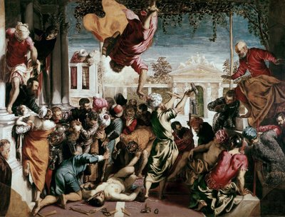 O milagre de São Marcos libertando um escravo, 1548 de Jacopo Robusti Tintoretto
