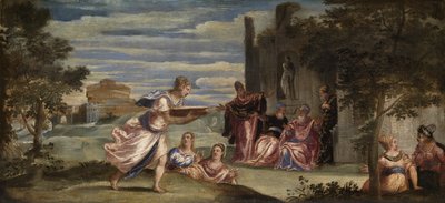A Provação de Tuccia, c.1555 (óleo sobre tela) de Jacopo Robusti Tintoretto