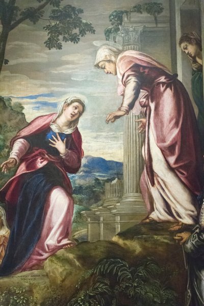 Visita com São José e São Zacarias de Jacopo Robusti Tintoretto