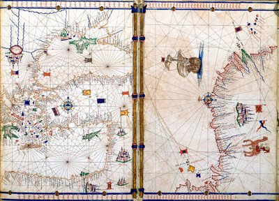Damasco e Jerusalém, detalhe dos mapas geográficos de Jacopo Russo