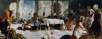 Cristo lava os pés dos discípulos de Jacopo Tintoretto