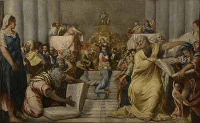 Cristo discutindo no Templo de Jacopo Tintoretto