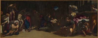 São Roque atendendo as vítimas da peste em Veneza no Lazaretto. de Jacopo, Tintoretto