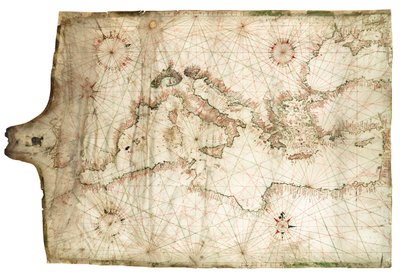 Mediterrâneo e mar Negro 1546 de Jacopo Vesconte Maggiolo